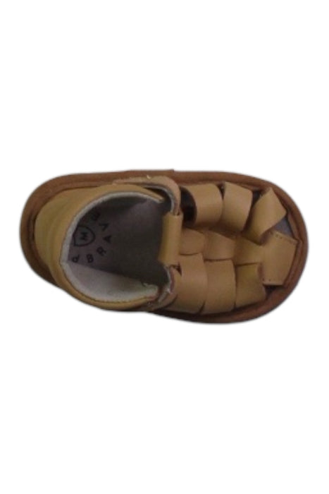 A Brown Sandals from Pretty Brave in size 6-12M for boy. (Front View)