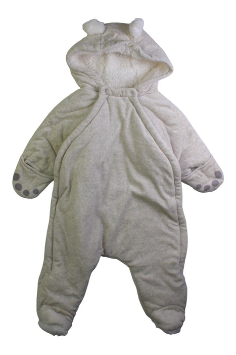 A Beige Long Sleeve Rompers from Petit Bateau in size 3-6M for boy. (Front View)