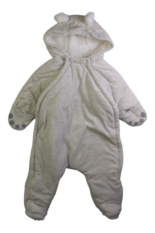 A Beige Long Sleeve Rompers from Petit Bateau in size 3-6M for boy. (Front View)