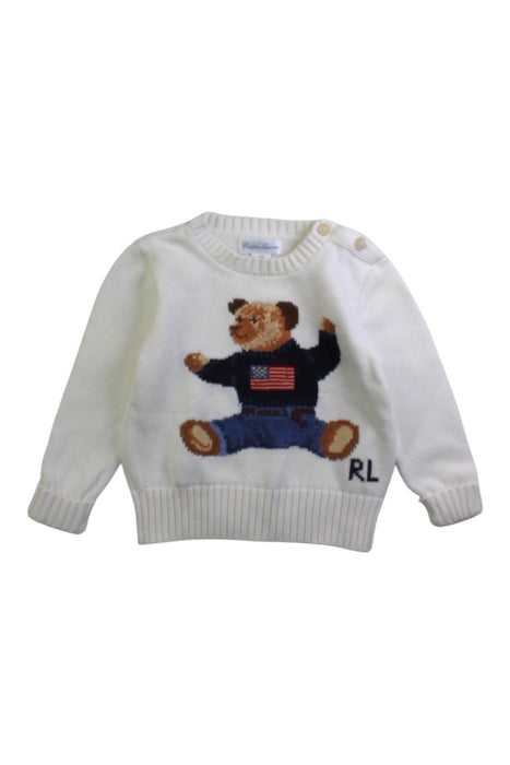 A White Knit Sweaters from Ralph Lauren in size 6-12M for boy. (Front View)