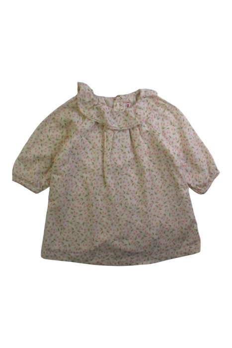 A Ivory Long Sleeve Tops from Bonpoint in size 3-6M for girl. (Front View)