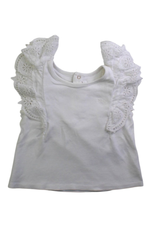 A White Sleeveless Tops from Chloe in size 6-12M for girl. (Front View)