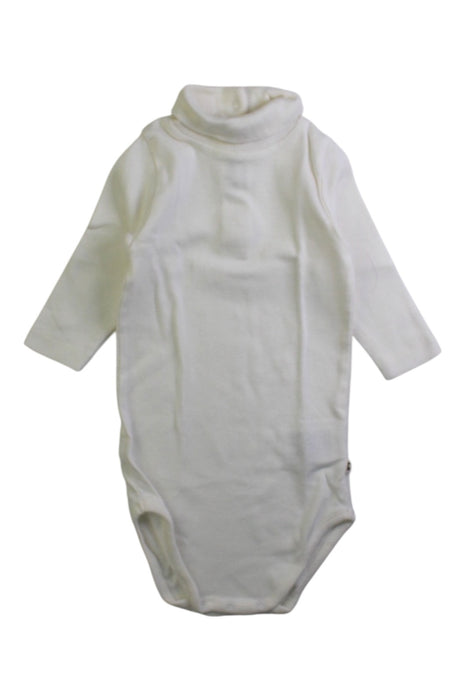 A White Long Sleeve Bodysuits from Bonpoint in size 6-12M for neutral. (Front View)