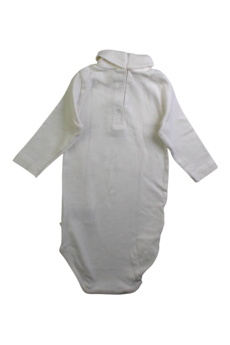 A White Long Sleeve Bodysuits from Bonpoint in size 6-12M for neutral. (Back View)
