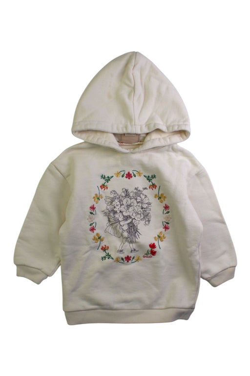 A White Hooded Sweatshirts from Gucci in size 12-18M for girl. (Front View)