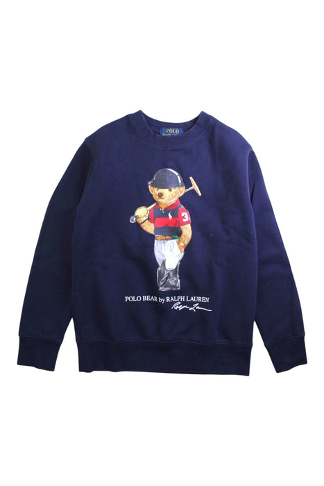 A Navy Crewneck Sweatshirts from Polo Ralph Lauren in size 8Y for boy. (Front View)