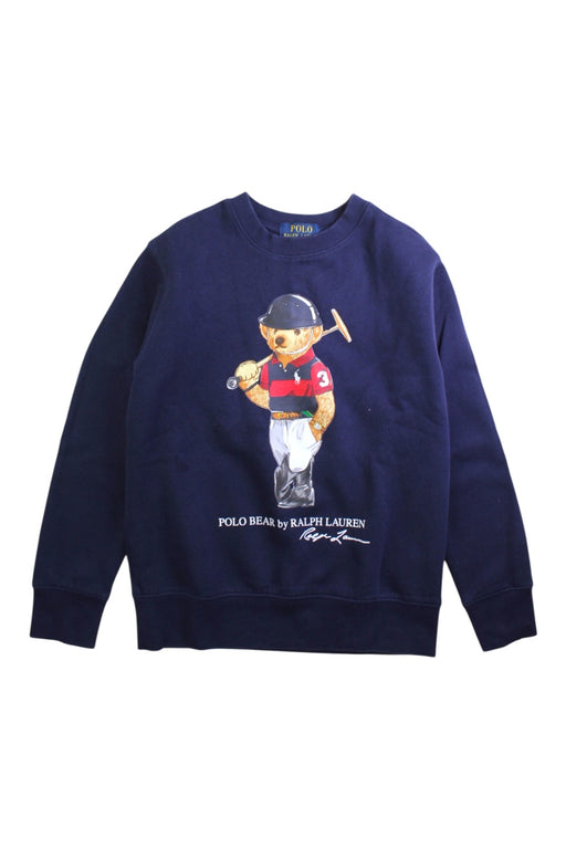 A Navy Crewneck Sweatshirts from Polo Ralph Lauren in size 8Y for boy. (Front View)