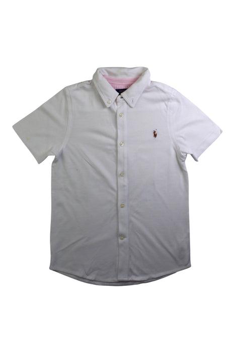 A White Short Sleeve Shirts from Polo Ralph Lauren in size 6T for boy. (Front View)