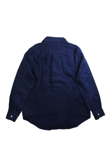A Navy Long Sleeve Shirts from Ralph Lauren in size 7Y for boy. (Back View)