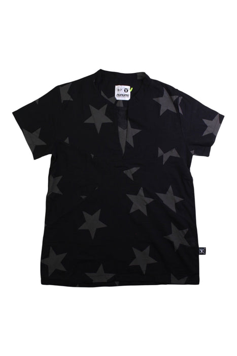A Black Short Sleeve T Shirts from Nununu in size 6T for boy. (Front View)