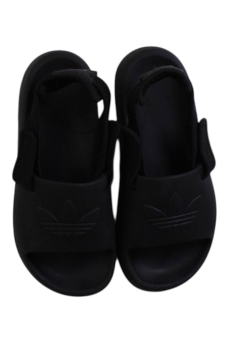 A Black Sandals from Adidas in size 12Y for boy. (Back View)