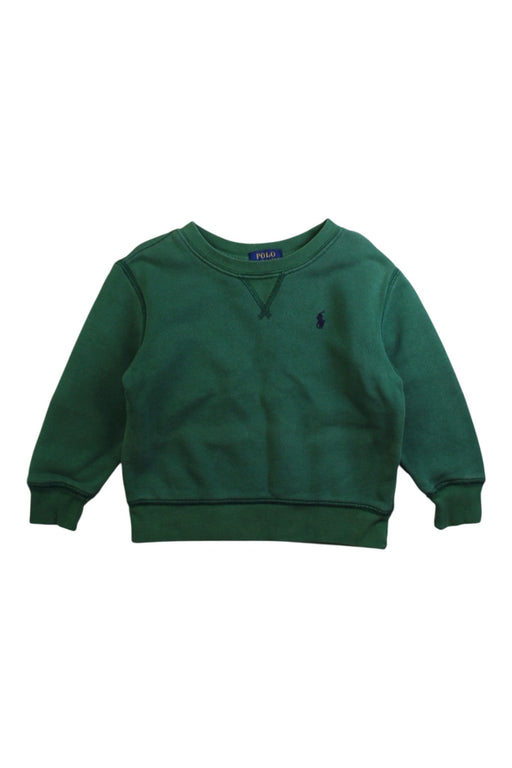 A Green Crewneck Sweatshirts from Polo Ralph Lauren in size 2T for boy. (Front View)
