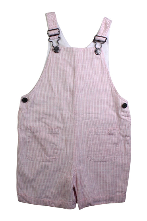 A Pink Overall Shorts from The Little White Company in size 4T for neutral. (Front View)