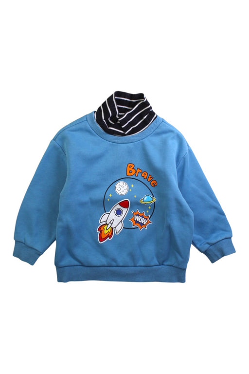 A Blue Crewneck Sweatshirts from Balabala in size 2T for boy. (Front View)
