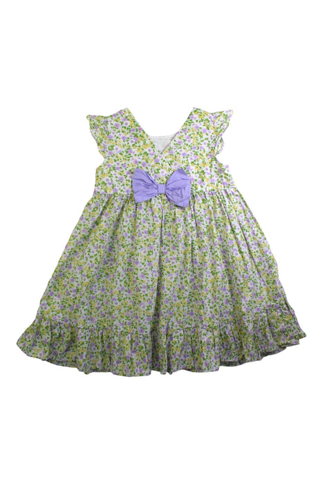 A Green Sleeveless Dresses from Balabala in size 4T for boy. (Back View)