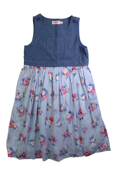 A Blue Sleeveless Dresses from Cath Kids London in size 5T for girl. (Front View)