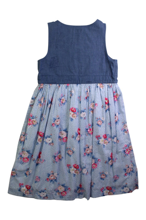 A Blue Sleeveless Dresses from Cath Kids London in size 5T for girl. (Back View)