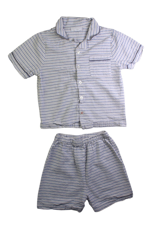 A Blue Pyjama Sets from The Little White Company in size 5T for boy. (Front View)