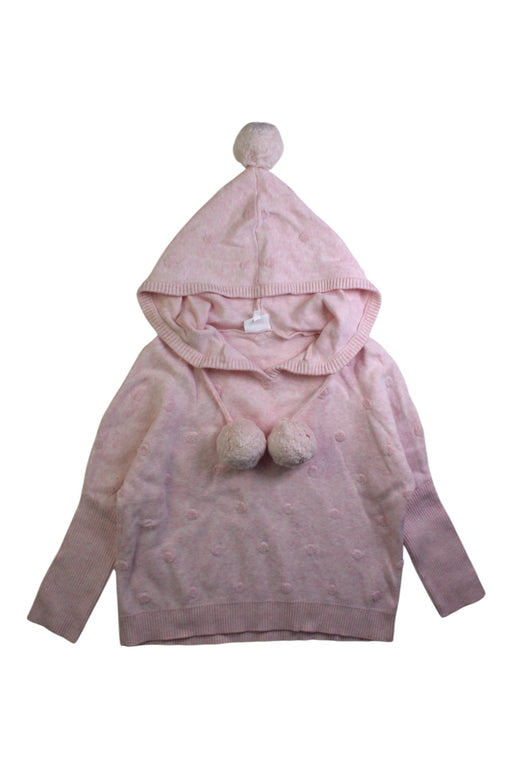 A Pink Hooded Sweatshirts from Seed in size 4T for girl. (Front View)