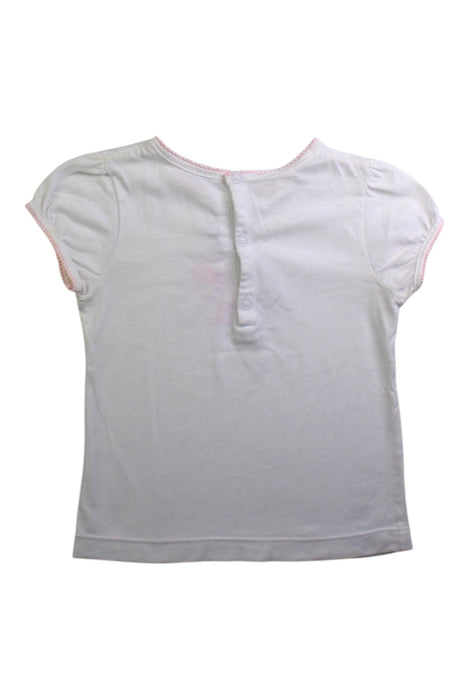 A White Short Sleeve Tops from Jacadi in size 3T for girl. (Back View)