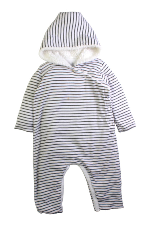 A Black Long Sleeve Jumpsuits from Petit Bateau in size 12-18M for boy. (Front View)