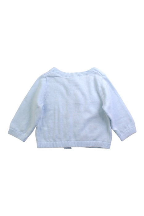 A Blue Cardigans from Jacadi in size 3-6M for girl. (Back View)