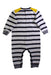 A Navy Long Sleeve Rompers from Petit Bateau in size 2T for boy. (Back View)