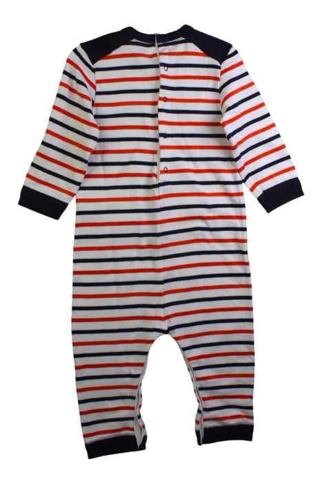 A Navy Long Sleeve Rompers from Petit Bateau in size 2T for boy. (Back View)