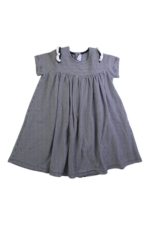 A Black Short Sleeve Dresses from Petit Bateau in size 3T for girl. (Front View)