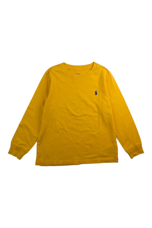 A Yellow Long Sleeve T Shirts from Polo Ralph Lauren in size 5T for boy. (Front View)