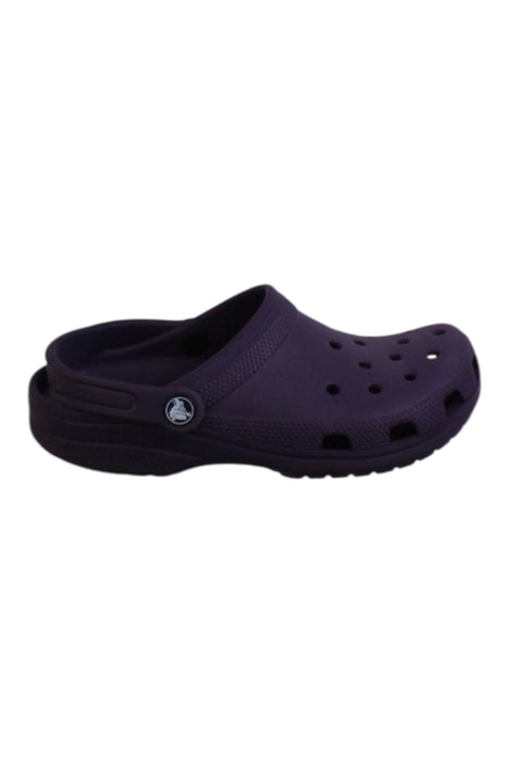A Purple Slip Ons from Crocs in size 11Y for neutral. (Front View)