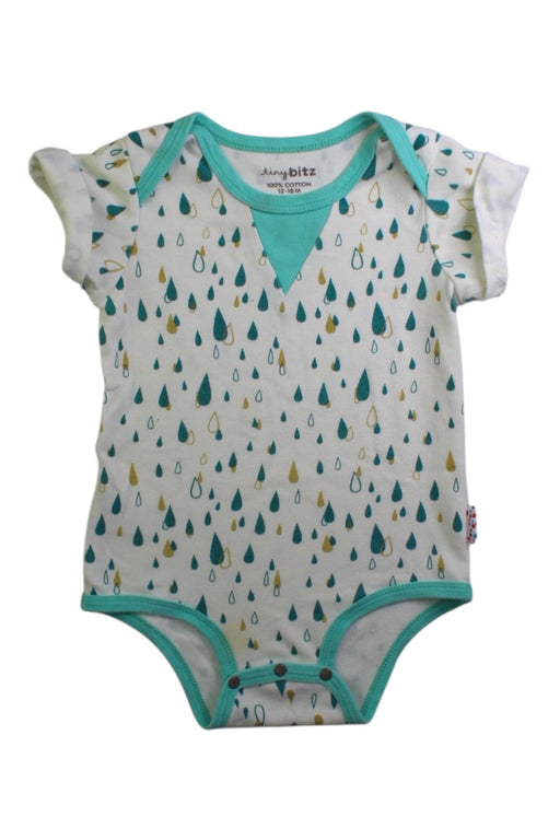 A White Short Sleeve Bodysuits from TinyBitz in size 12-18M for neutral. (Front View)