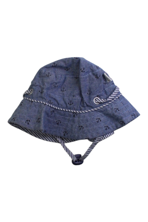 A Blue Sun Hats from Toshi in size 0-3M for neutral. (Front View)
