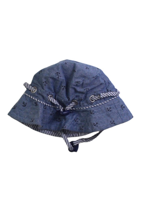 A Blue Sun Hats from Toshi in size 0-3M for neutral. (Back View)