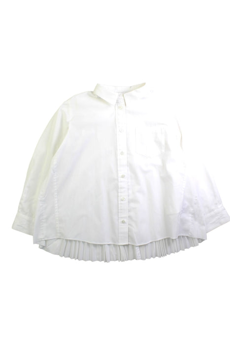 A White Long Sleeve Shirts from Sacai in size 6T for girl. (Front View)