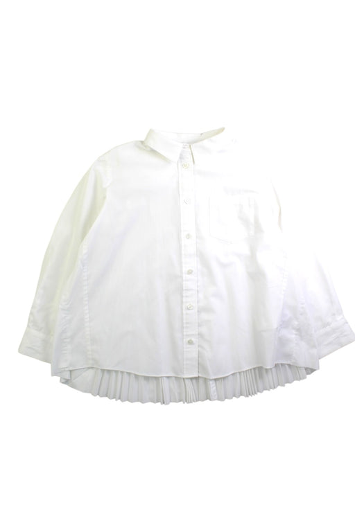 A White Long Sleeve Shirts from Sacai in size 6T for girl. (Front View)