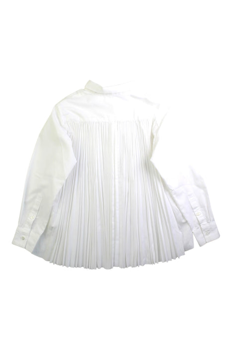 A White Long Sleeve Shirts from Sacai in size 6T for girl. (Back View)
