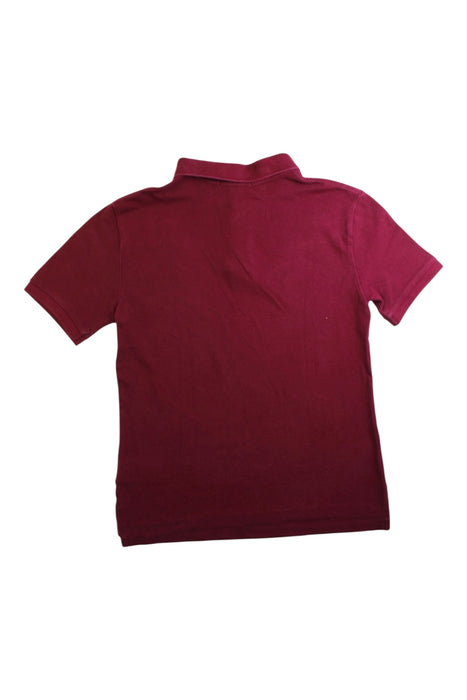 A Burgundy Short Sleeve Polos from Polo Ralph Lauren in size 10Y for boy. (Back View)