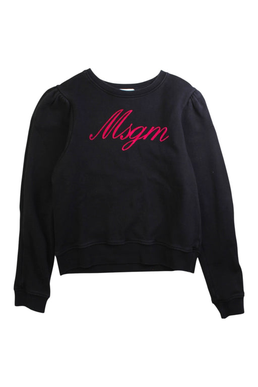 A Black Crewneck Sweatshirts from MSGM in size 14Y for girl. (Front View)