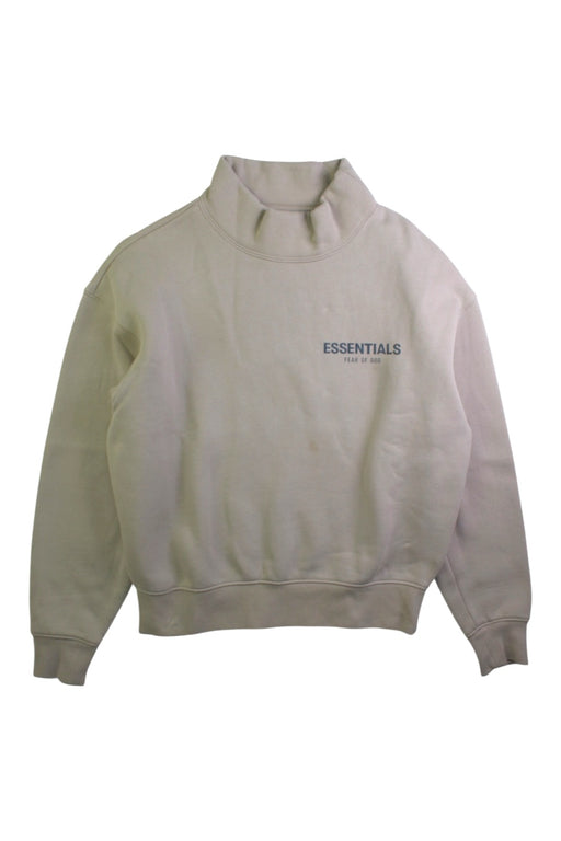 A White Crewneck Sweatshirts from Fear of God Essentials in size 8Y for boy. (Front View)