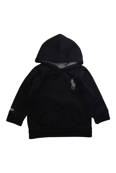 A Black Hooded Sweatshirts from Polo Ralph Lauren in size 3T for boy. (Front View)