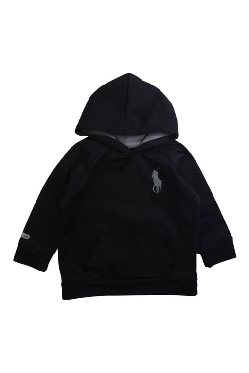 A Black Hooded Sweatshirts from Polo Ralph Lauren in size 3T for boy. (Front View)