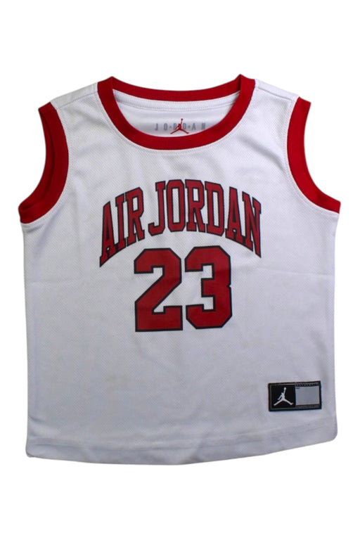 A Red Active Tops from Air Jordan in size 3T for boy. (Front View)