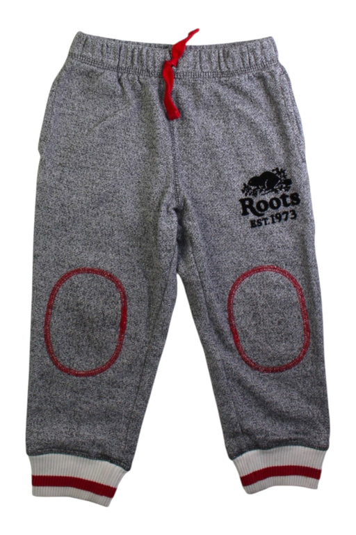 A Grey Sweatpants from Roots in size 3T for boy. (Front View)