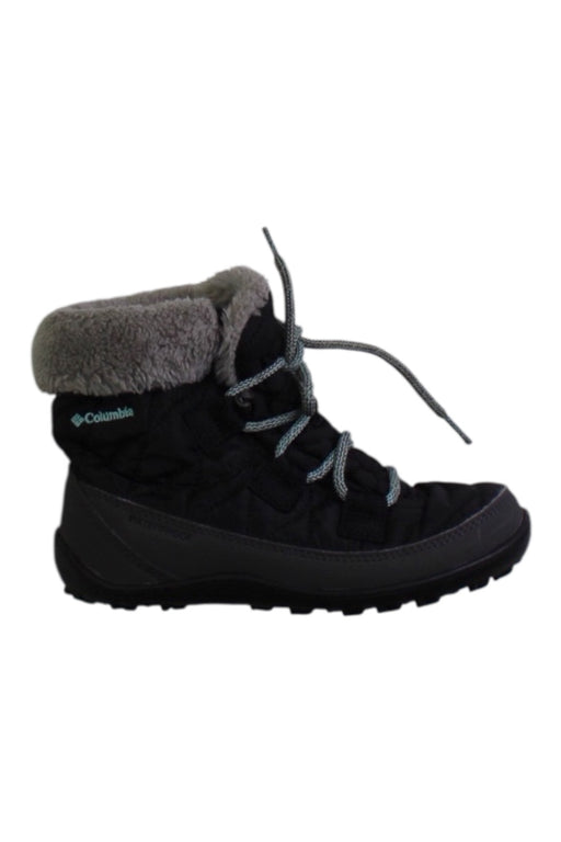 A Black Winter Boots from Columbia in size 7Y for neutral. (Front View)
