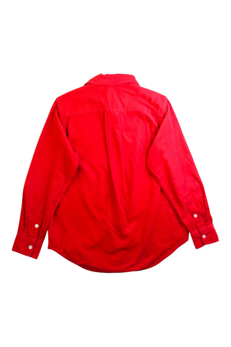 A Red Long Sleeve Shirts from Polo Ralph Lauren in size 10Y for boy. (Back View)
