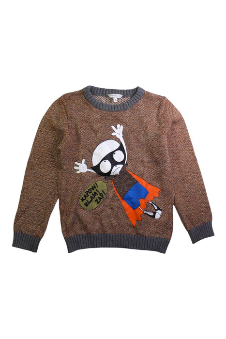 A Brown Crewneck Sweatshirts from Little Marc Jacobs in size 6T for boy. (Front View)