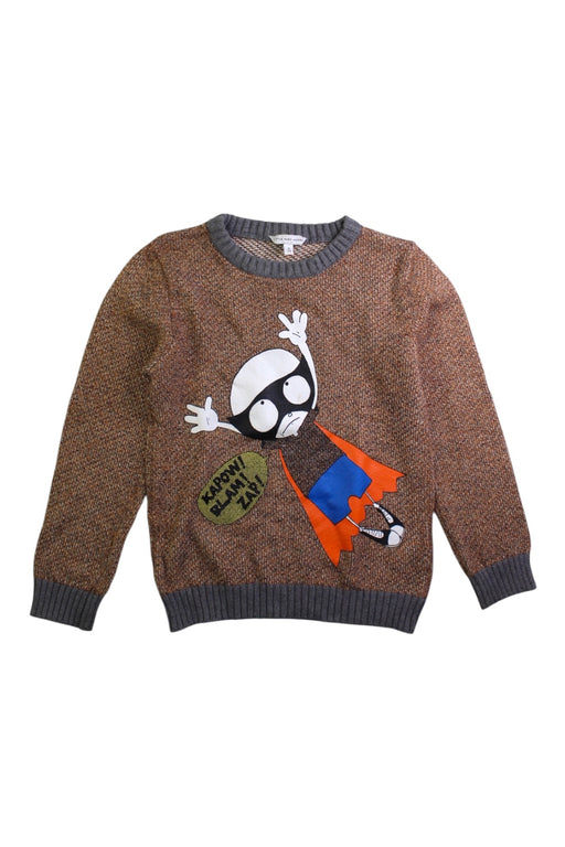 A Brown Crewneck Sweatshirts from Little Marc Jacobs in size 6T for boy. (Front View)