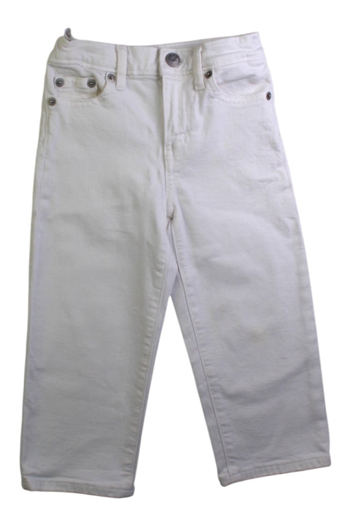 A White Casual Pants from Crewcuts in size 4T for neutral. (Front View)