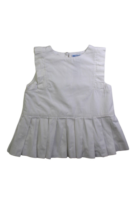 A White Sleeveless Tops from Jacadi in size 4T for girl. (Front View)